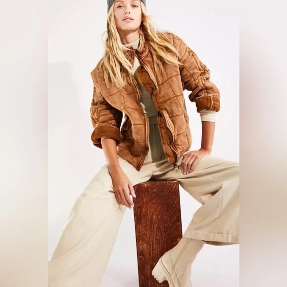 Free People Dolman Quilted Knit Jacket